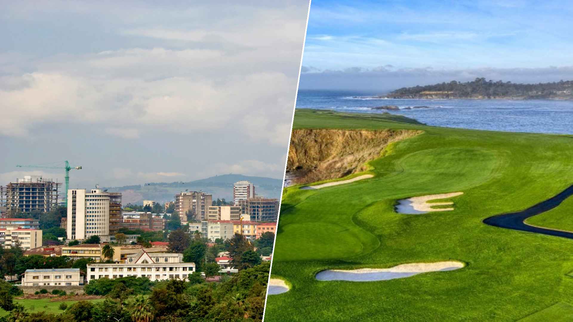 Addis Ababa to Pebble Beach Golf Links
