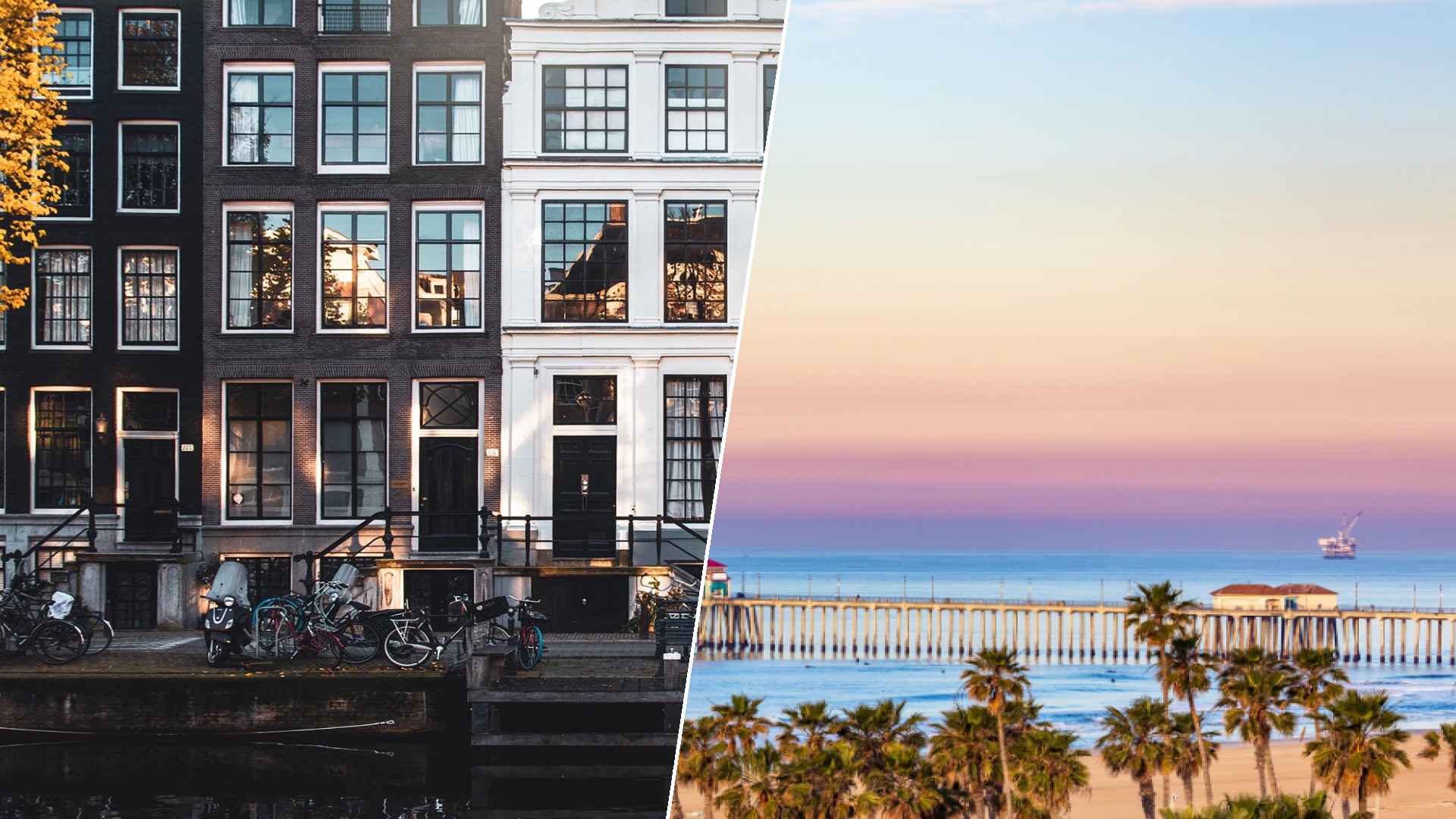 Amsterdam to Huntington Beach