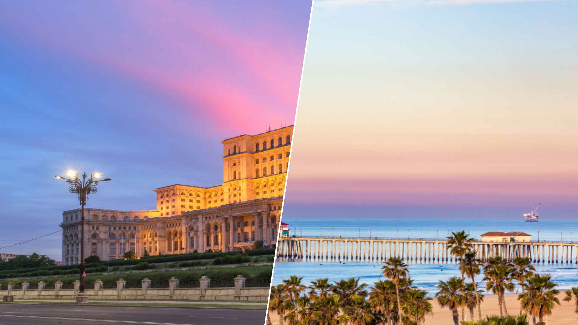 Bucharest to Huntington Beach