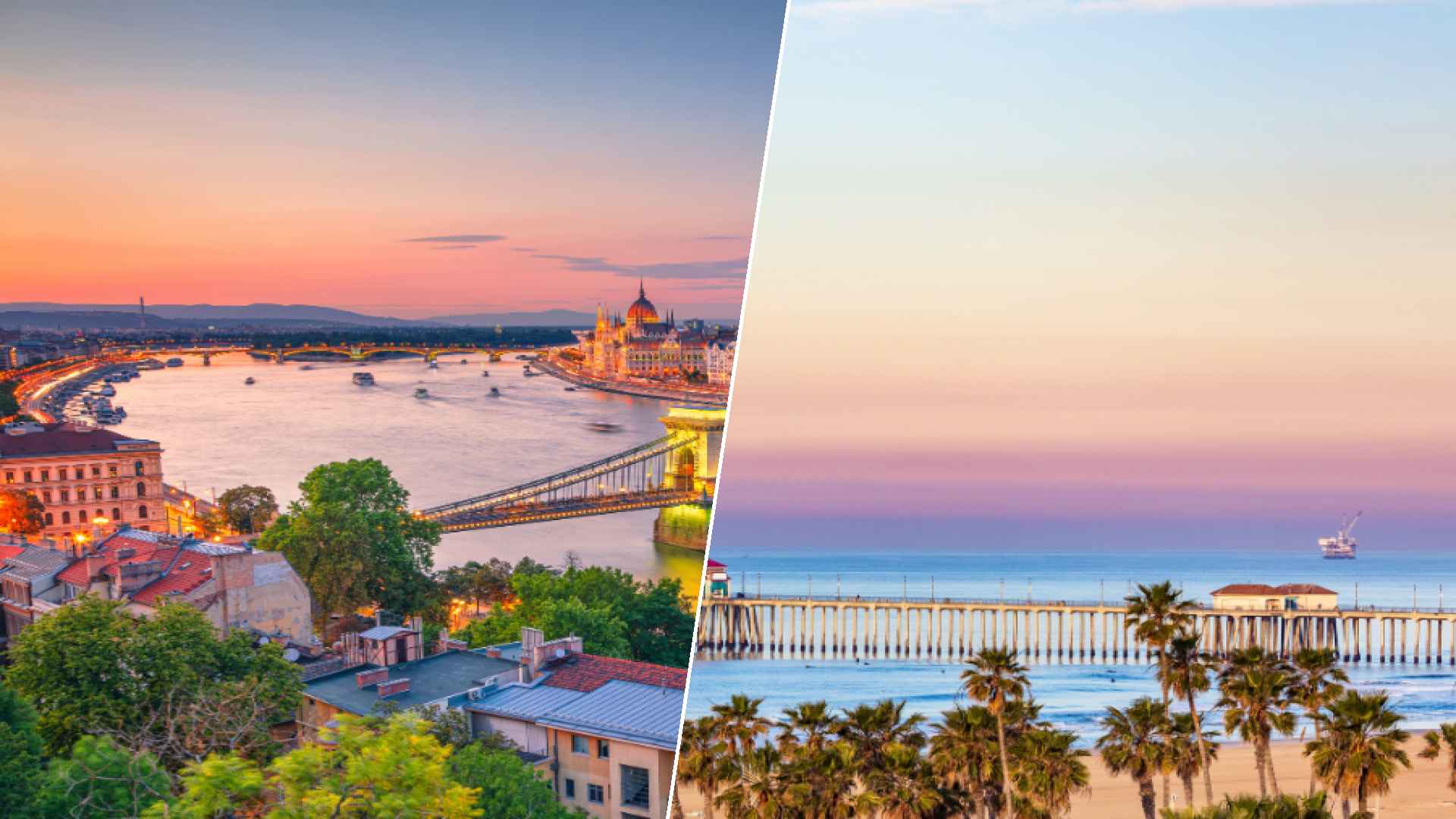 Budapest to Huntington Beach