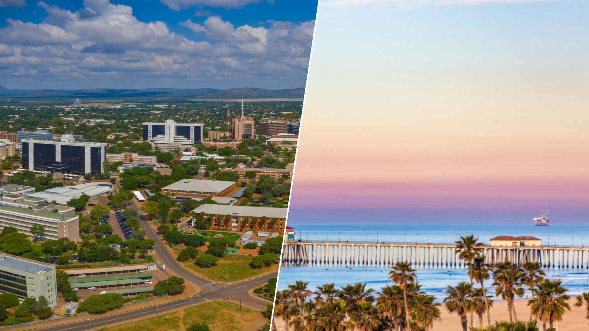 Gaborone to Huntington Beach