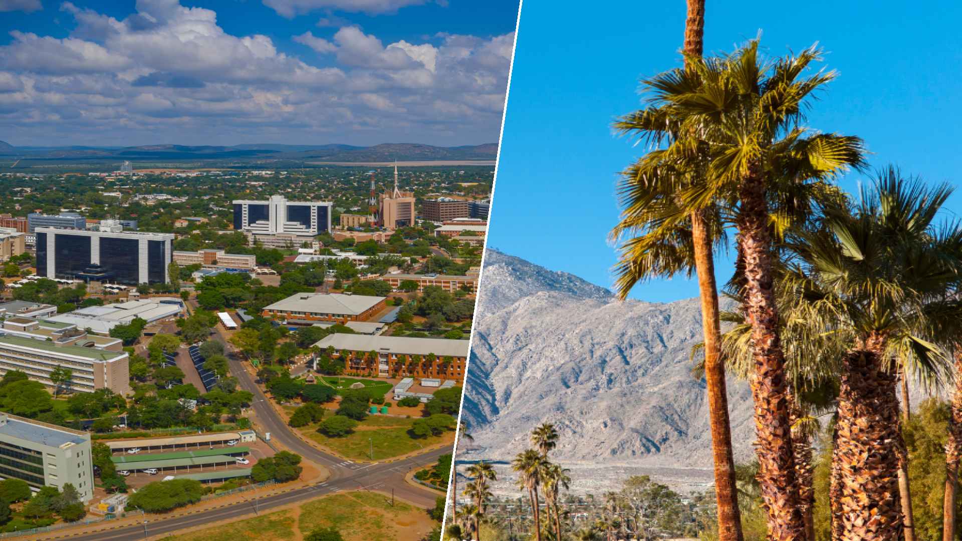 Gaborone to Palm Springs