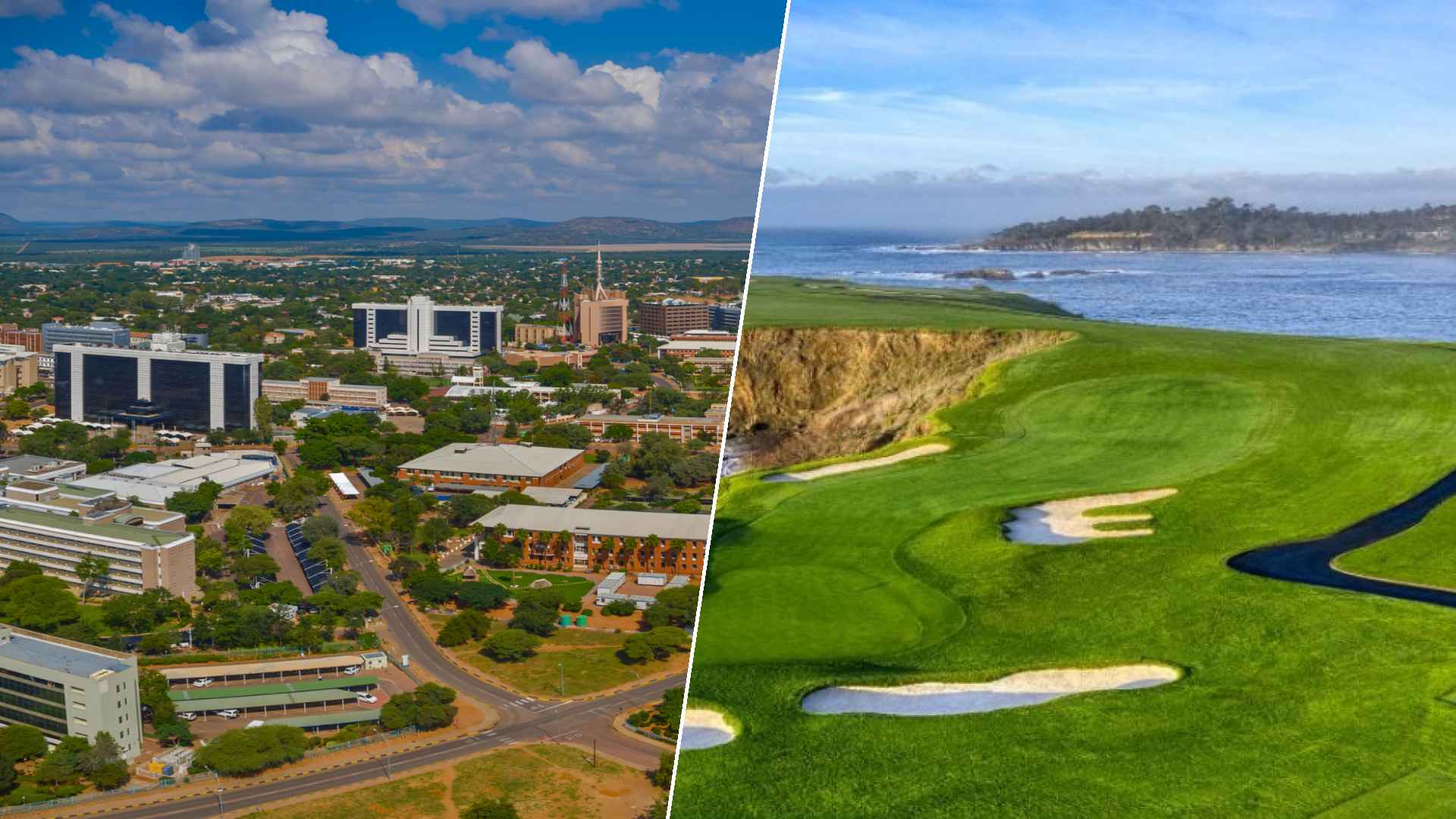 Gaborone to Pebble Beach Golf Links