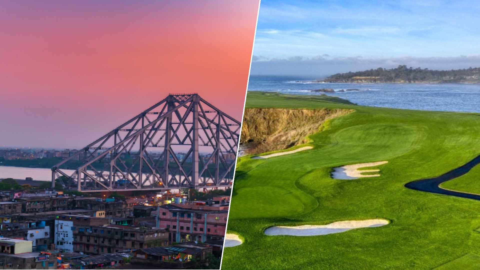 Kolkata to Pebble Beach Golf Links