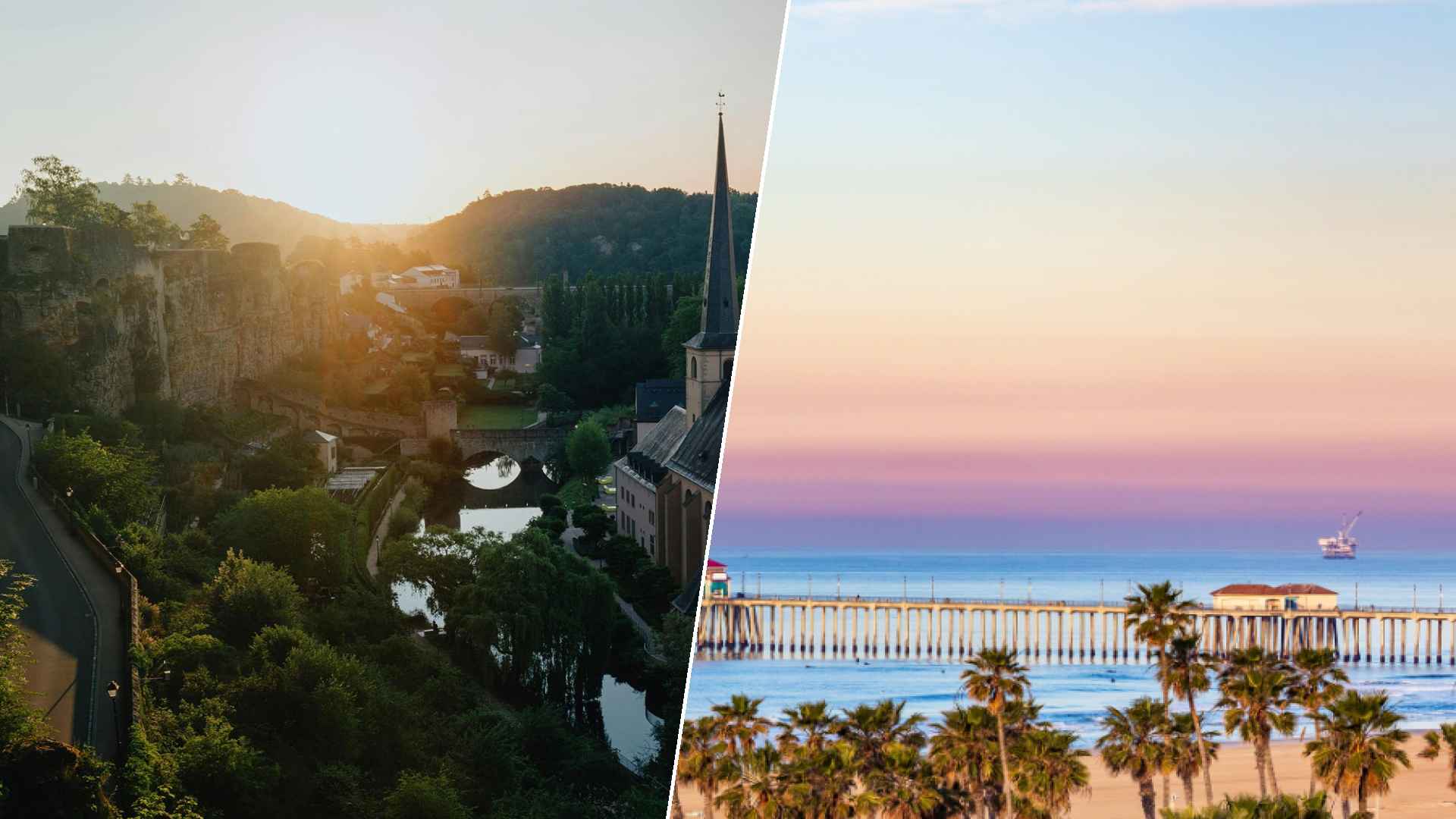 Luxembourg City to Huntington Beach