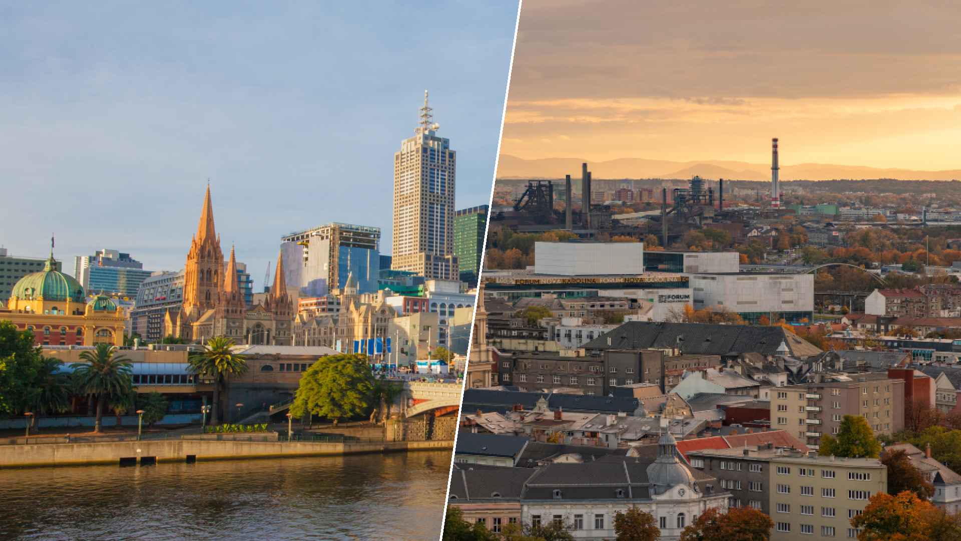 Melbourne to Ostrava