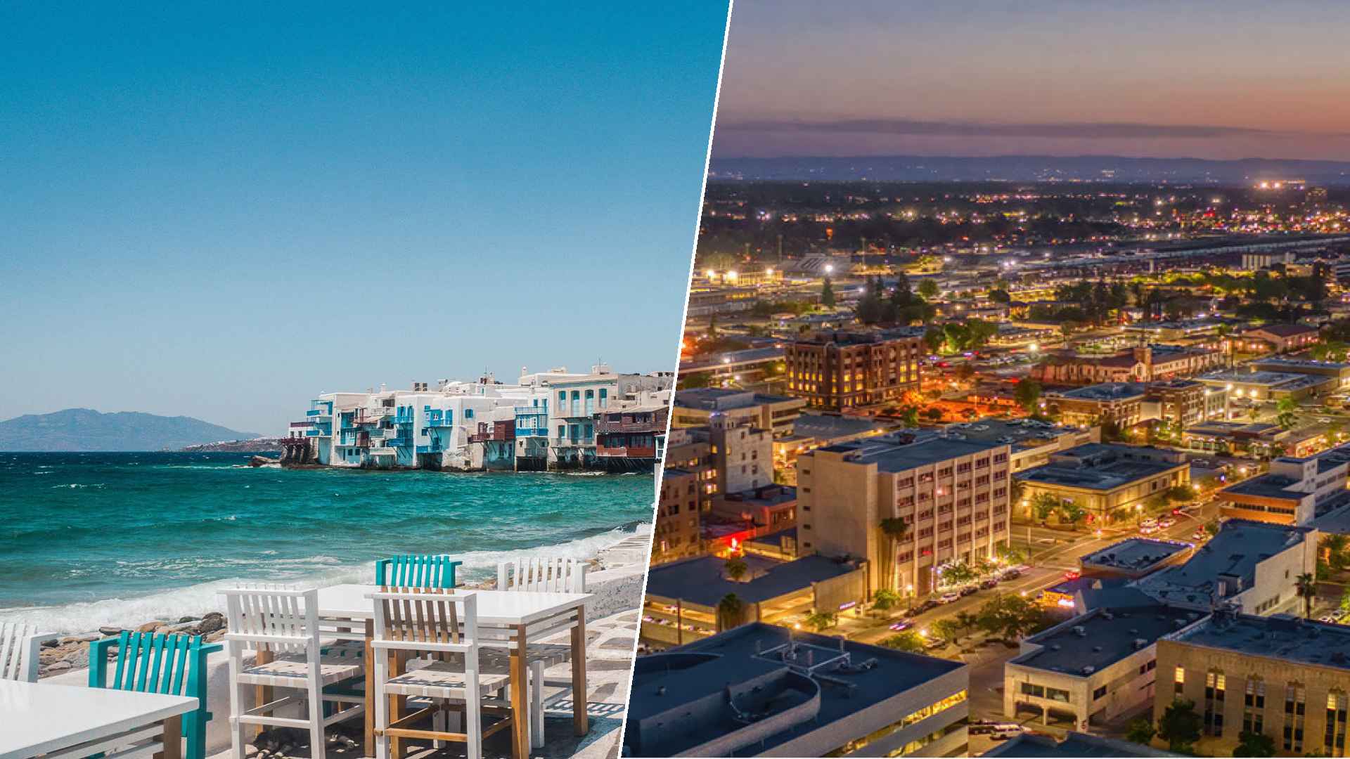 Mykonos to Bakersfield