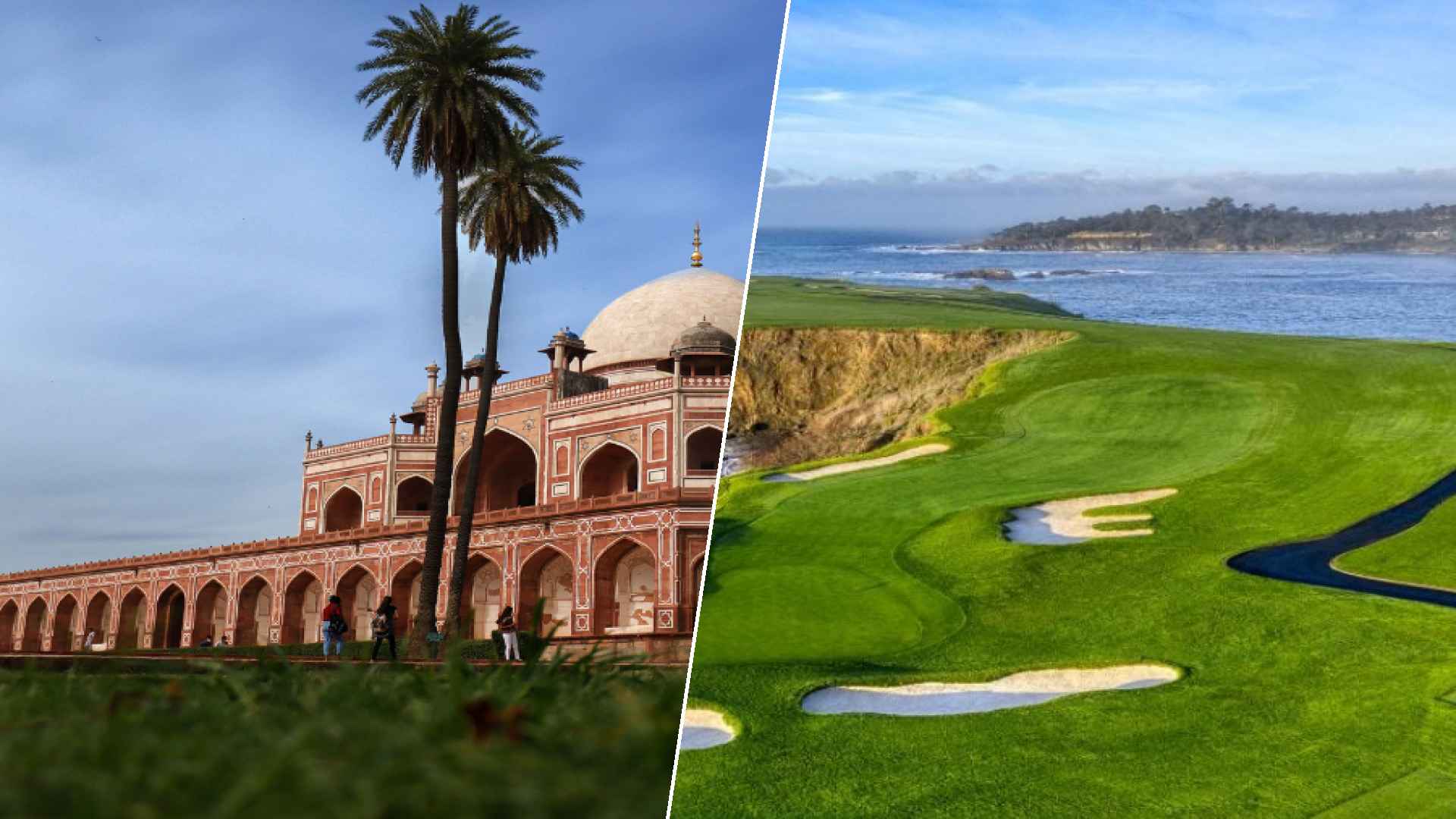 New Dehli to Pebble Beach Golf Links