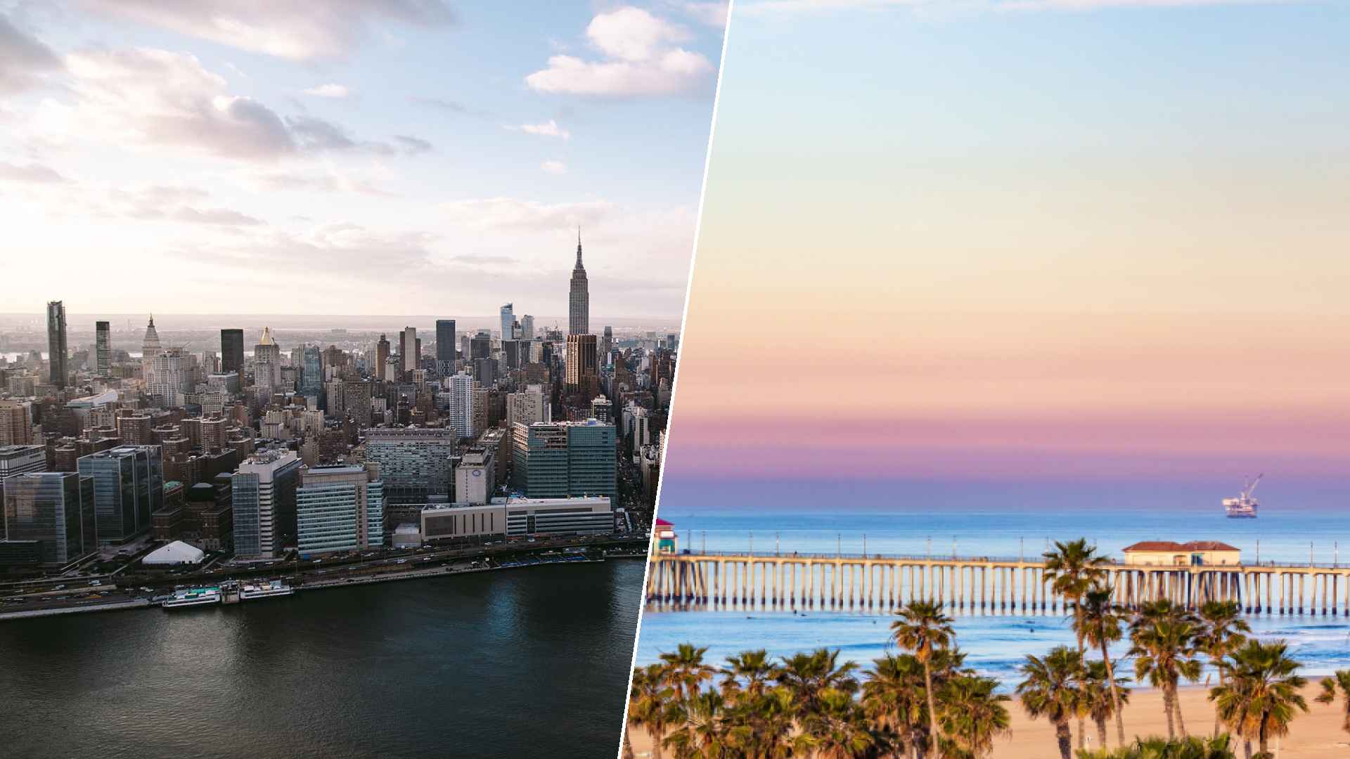 New York to Huntington Beach