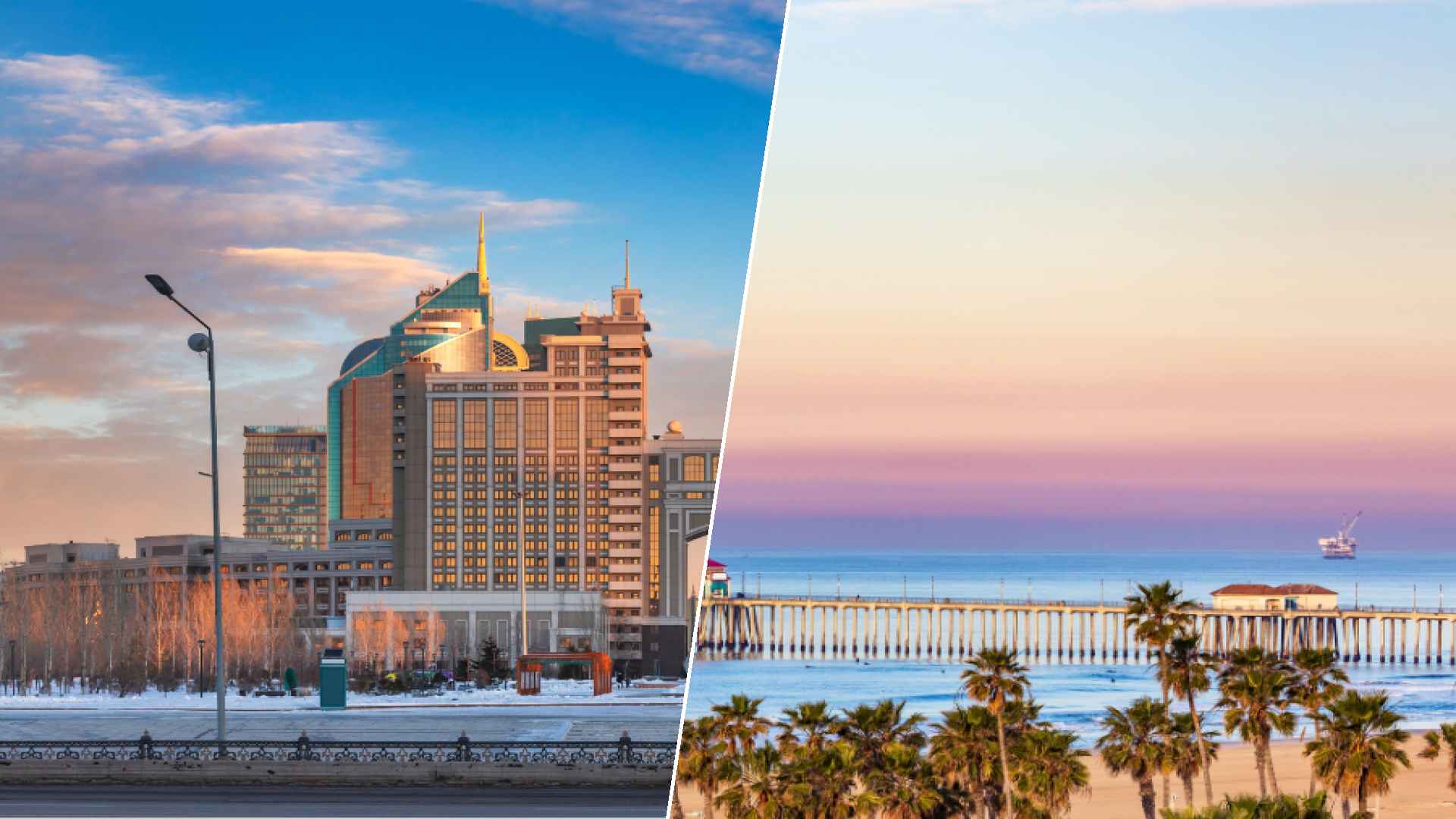 Nursultan to Huntington Beach