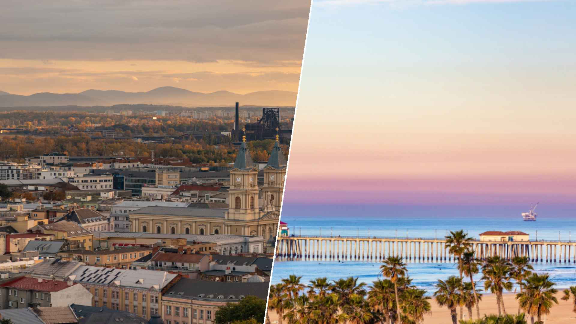 Ostrava to Huntington Beach