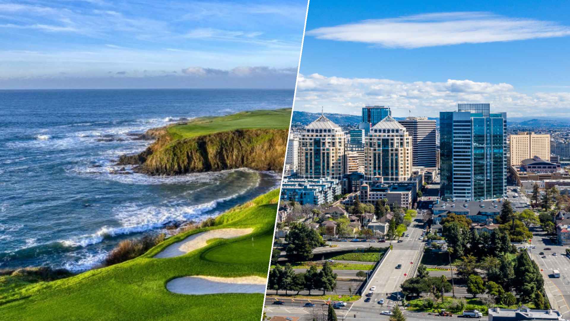 Pebble Beach Golf Links to Oakland