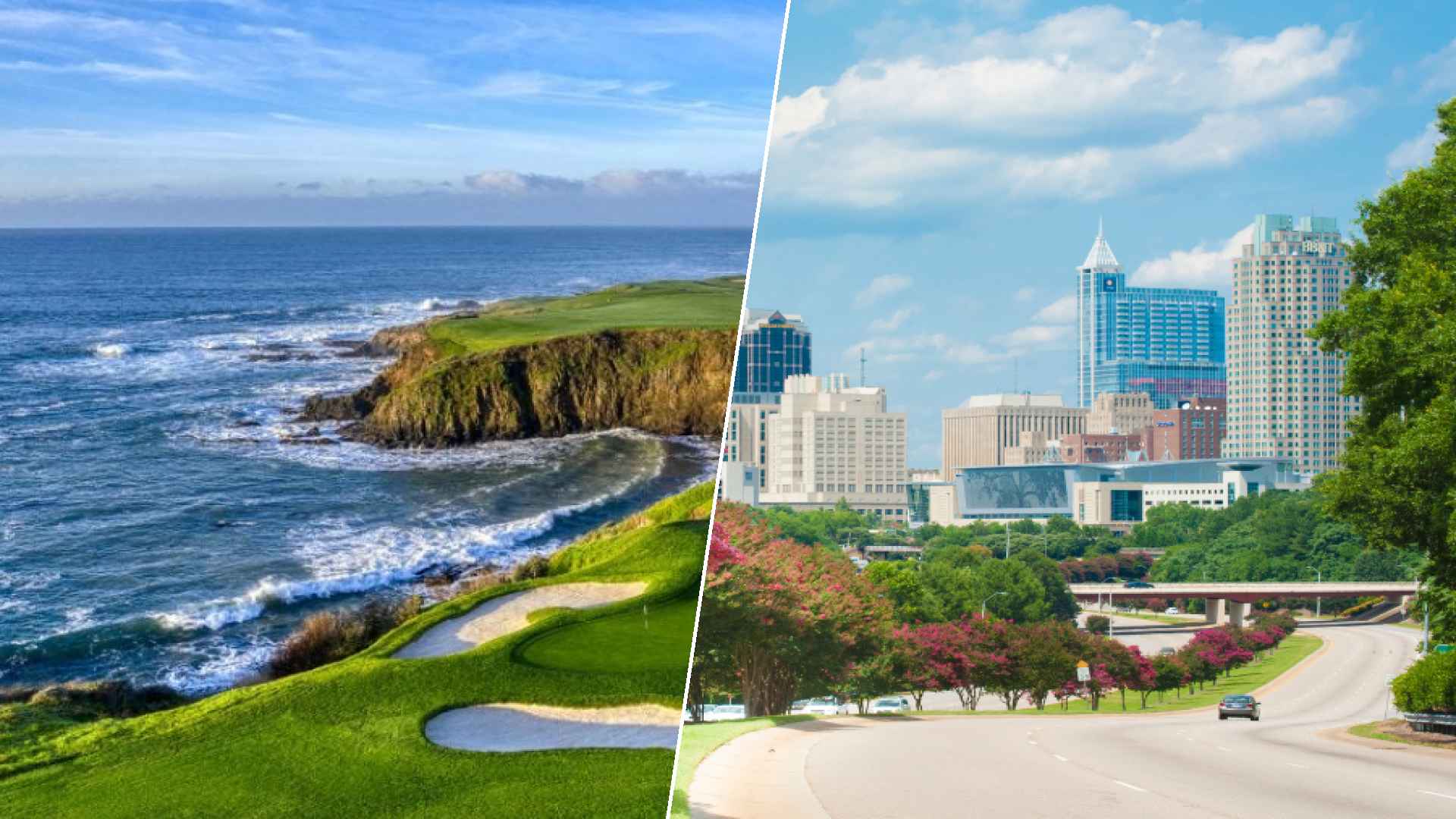 Pebble Beach Golf Links to Raleigh