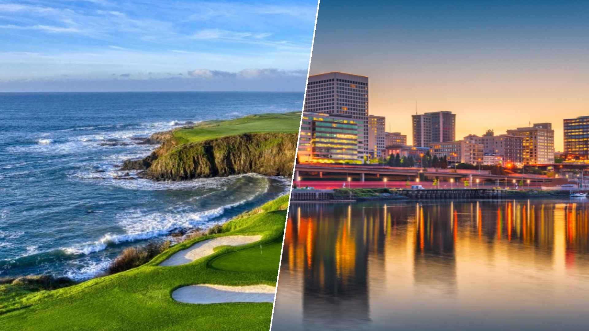 Pebble Beach Golf Links to Tacoma