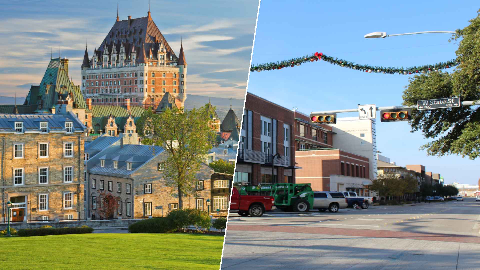 Quebec city to Garland