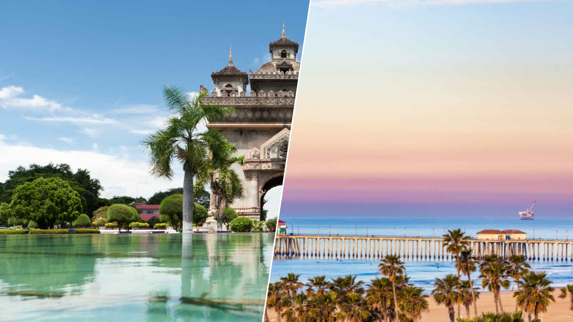 Vientiane to Huntington Beach