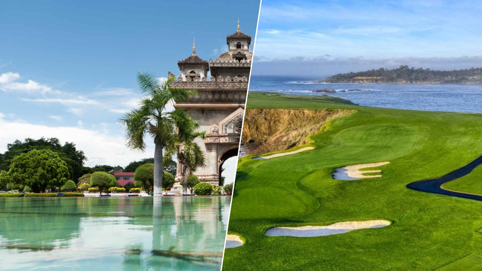 Vientiane to Pebble Beach Golf Links