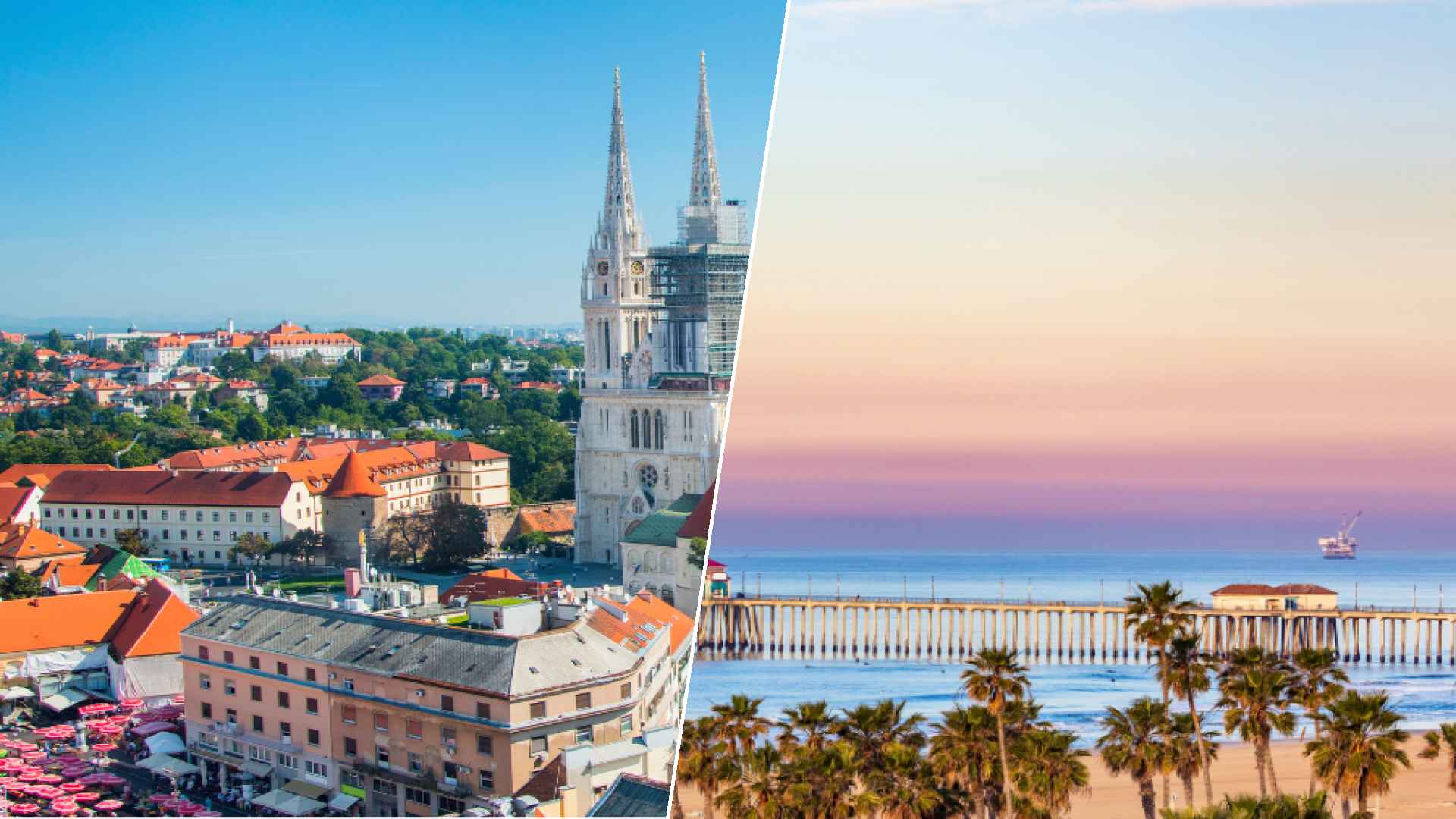 Zagreb to Huntington Beach